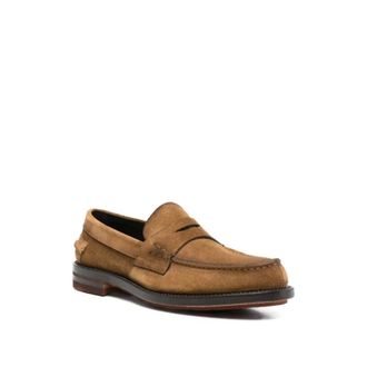 Fabi Loafers, male, Brown, Size: 10 1/2 US Calfskin Loafer