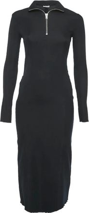 Miu Miu Abito midi con zip - Blu