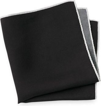 Paul Fredrick Solid Silk Pocket Square