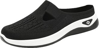 Generic Slip On Trainers Women Wide Fit Ladies Woven Breathable Walking Running Shoes Comfortable Arch Support Soft Sole Athletic Tennis Sneakers Non Slip Low