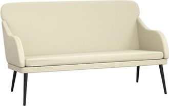 vidaXL Banco De Cuero Sint&eacute;tico Color Crema 110x76x80 Cm Vidaxl