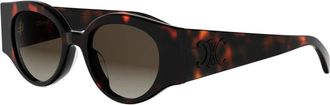 Celine Celine - Triomphe Stamp Zonnebril - unisex - Accessoires - Bruin - Maat: 50 MM