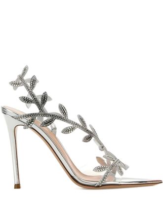 Gianvito Rossi Sandali con cristalli - Argento