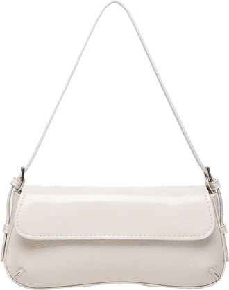 Generic Womens Fashion Shoulder Bag, Soft PU Crossbody Bag, Classic Flap Design, Adjustable Shoulder Strap, Suitable for Work and Daily Commuting (White,22 * 