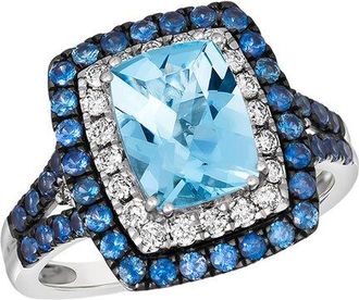 Le Vian 14K 2.43 Ct. Tw. Diamond & Aquamarine Ring