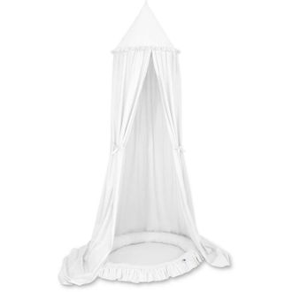 OEM Conjunto: Dosel Colgante De Algod&oacute;n Para Habitaci&oacute;n Infantil Y Nido Con Volante - Blanco