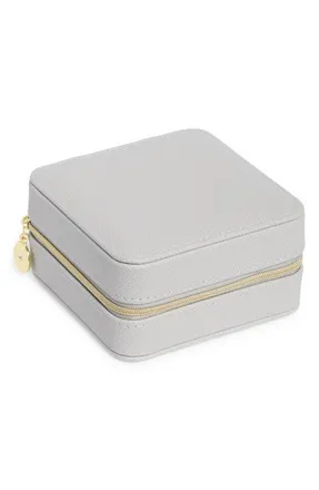 Nordstrom Square Zip Jewelry Box in Dove Grey at Nordstrom