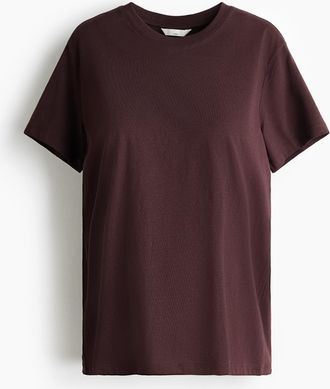 H&M MAMA Baumwoll-T-Shirt - Dunkelbraun