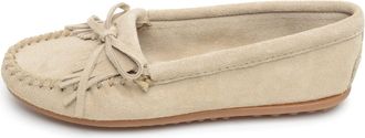 Minnetonka 408T Suede Mokassin Kilty Stone, Schuhe Damen:41