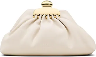 Marc Jacobs The Glam Small Clutch Cross Body Womens Handbags Ivory, Leather