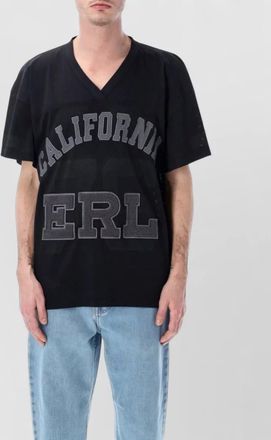 ERL mesh v neck football graphic t-shirt