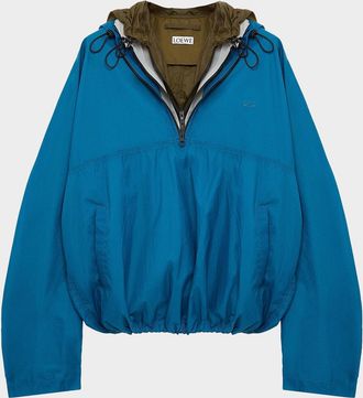 Loewe Men & apos;s Multilayered Half-Zip Anorak Jacket