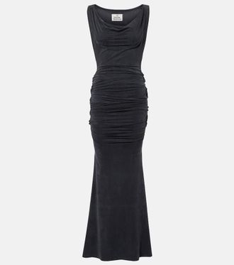 Vivienne Westwood Liz draped jersey maxi dress
