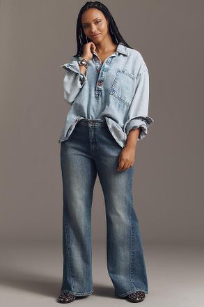 Pilcro Biker Mid-Rise Flare Jeans