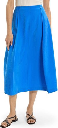 Theory Curved Parachute Silk Blend Skirt in Jewel Blue at Nordstrom, Size 00