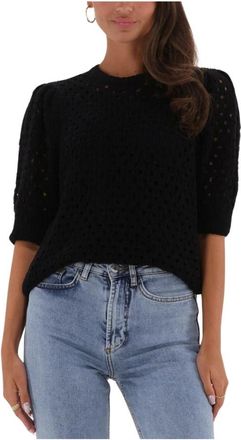 Modstr&ouml;m Aurora O-neck Top - Dames - Ronde hals truien - Zwart - S - Truien & Vesten