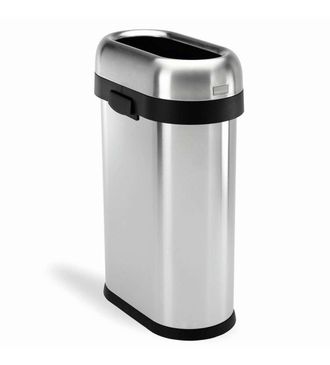 Simplehuman Cubo De Basura Abierto 50 L, Acero Inoxidable Cepillado Cw1467