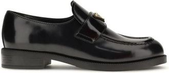 Prada Bos Taurus Slip-On Loafers - Dames - Loafers - Zwart - 39 EU - Leer - Schoenen