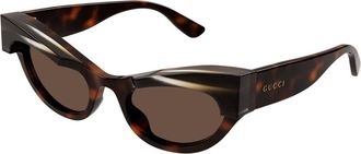 Gucci GG1167S 002 Womens Sunglasses Tortoiseshell Size 52 - Free RX Lenses - Free RX Lenses