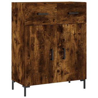 vidaXL Vidaxl - Aparador De Madera De Ingenier&iacute;a Roble Ahumado 69,5x34x90 Cm