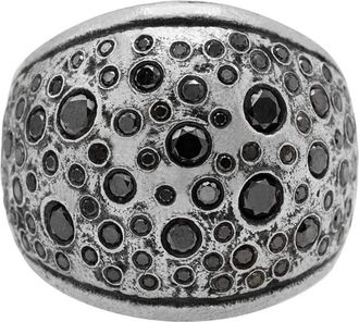 John Varvatos Ring met diamant - Zilver