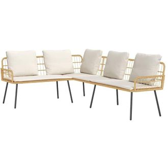 vidaXL Sof&aacute; Con Coj&iacute;n Marr&oacute;n 61.5 X 123 X 82cm Metal Vidaxl