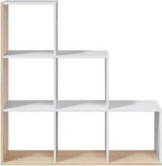 Calicosy Estantería escalonada 6 compartimentos - Al. 110 cm - Blanco