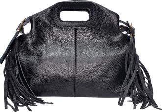 Roberta M Zwart Rundleer Tas