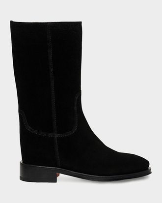 Santoni Fleeces Suede Mid-Calf Boots