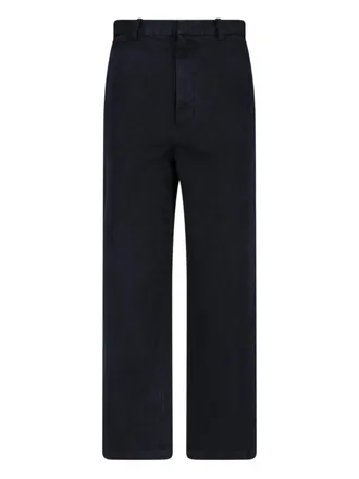 Auralee Black Straight-Leg Mid-Rise Tailored Trousers