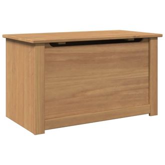 Berkfield Home Storage Chest with Lid Panama 79x42x46 cm Solid Wood Pine in Brown | Size: 79 x 42 x 46 cm