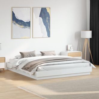 vidaXL Vidaxl Giroletto Con Led Senza Materasso Bianco 180x200 Cm