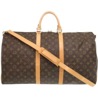 Louis Vuitton Pre-owned Weekend Bags, unisex, Brown, Size: ONE SIZE Pre-owned Keepall Bandouli&egrave;re 55 Boston Bag