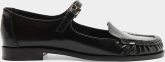 Schutz Tyla 20MM Leather Mary Jane Loafers