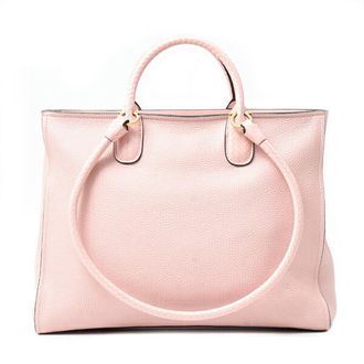 Ferragamo Gancini Pink Leather Handbag Tote Bag (Pre-Owned)