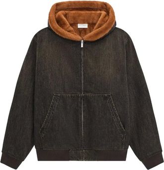 Dr&ocirc;le de Monsieur Giacca in denim con fodera in pelliccia - - Jackets - Uomo - Marrone - M
