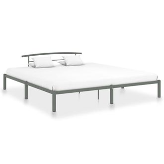 Berkfield Home Bed Frame Grey Metal 200x200 cm