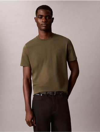 Calvin Klein Mens Liquid Touch Crewneck T-Shirt - Green - 2XL