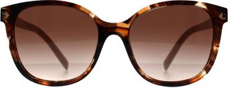 Prada PR22ZS 07R0A6 caramel tortoise bruin gradi&euml;nt zonnebril