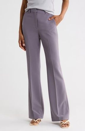 Theory Demitira High Waist Flare Leg Pants in Lavender at Nordstrom Rack, Size 00