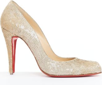 Christian Louboutin Sequin Almond Toe Pumps