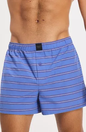 Savage x Fenty 3-Pack Cotton Poplin Boxers in Navy Stripe/baby Blue/r at Nordstrom, Size Xx-Large