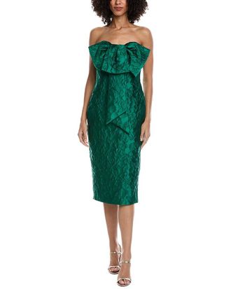 Badgley Mischka Jacquard Midi Dress