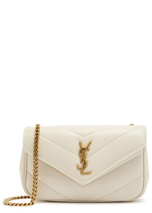 Saint Laurent Loulou Mini Quilted Leather Shoulder bag - White - One Size