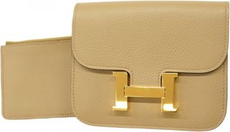 Herm&egrave;s Beige Wallet (Bi-Fold) (Pre-Owned)