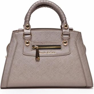 Manila Grace Bronze Small Trapezoidal Polyurethane Shoulder Bag