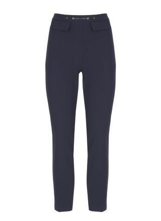 Elisabetta Franchi Ankle-Length Tailored Trousers With Decorative Waist Application