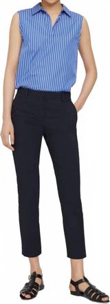 Theory Treeca Pant In Seersucker Navy