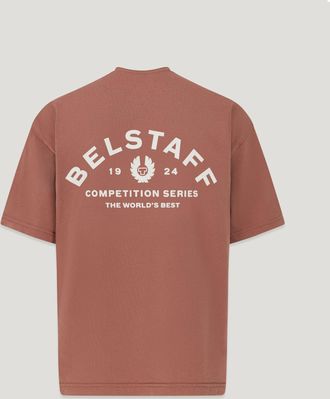 Belstaff Competition T-shirt Mens Cotton Jersey Cedar Wood Size 2XL