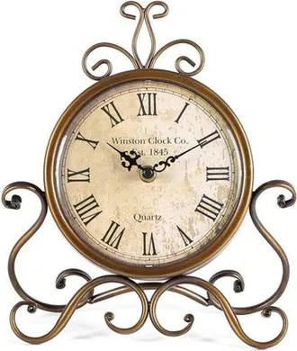OEM Reloj De Mesa Silencioso De Estilo Retro Romano Para Sala De Estar, Dormitorio U Oficina (cobre)